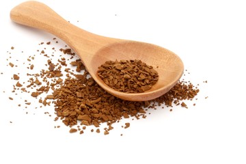 Instant Coffee on White Background