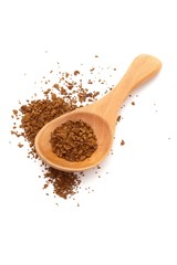 Instant Coffee on White Background