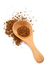 Instant Coffee on White Background