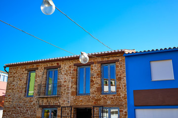 Fototapeta na wymiar Denia Village mediterranean facades in Alicante