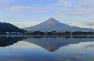 The famous Mt. Fuji at Kawaguchi, Japan