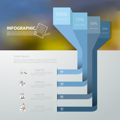 Abstract template 4 steps. Can be used for workflow layout, bann