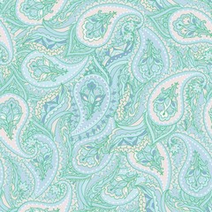 Blue Cashmere Seamless Pattern