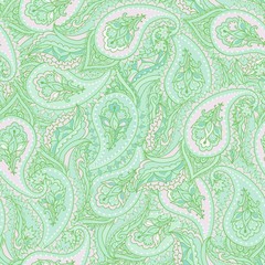 Green Cashmere Seamless Pattern