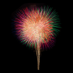 Colorful fireworks isolated on a dark background