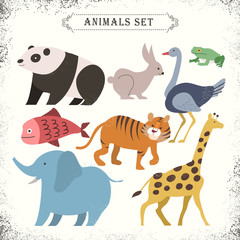 adorable animals set