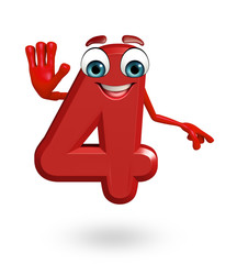 cartoon character of four digit