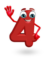 cartoon character of four digit