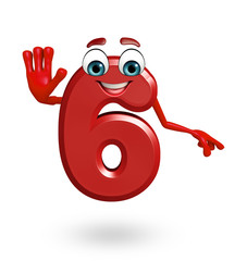 cartoon character of six digit
