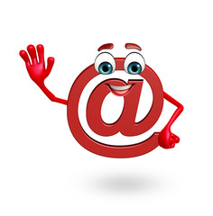 cartoon character of at the rate sign