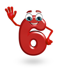 cartoon character of six digit