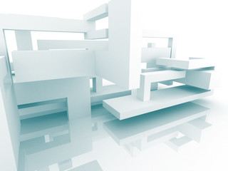 Abstract Architecture White Building Design Background