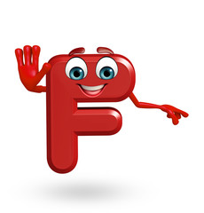 Cartoon Character of alphabet F