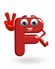 Cartoon Character of alphabet F