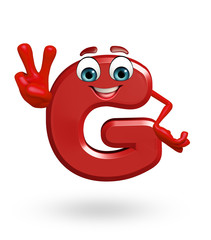 Cartoon Character of alphabet G
