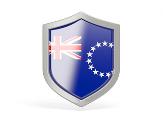 Shield icon with flag of cook islands
