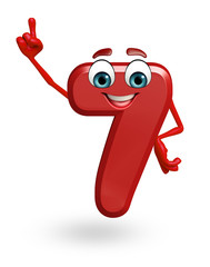 cartoon character of seven digit
