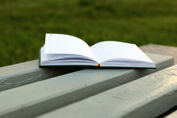 books on a bench in the school year