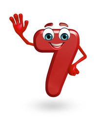 cartoon character of seven digit