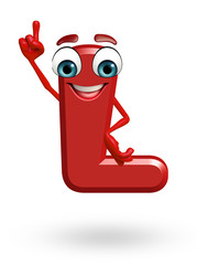 Cartoon Character of alphabet L