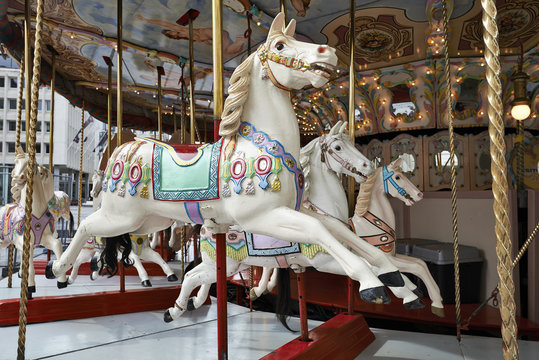 Classic carousel horses