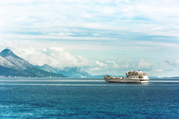 Ferry Ship near the Brac Island, Croatia