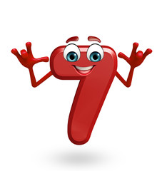 cartoon character of seven digit