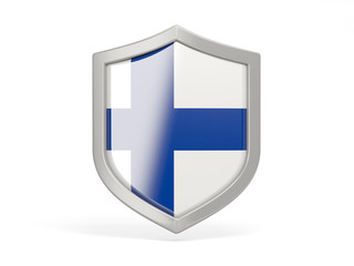 Shield icon with flag of finland