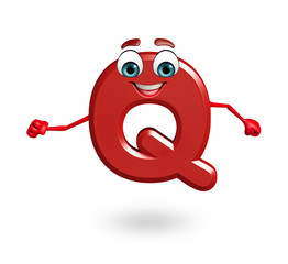 Cartoon Character of alphabet Q