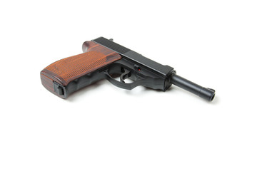Isolated gun on white