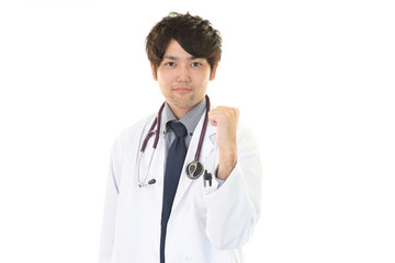 Fototapeta premium ガッツポーズの医師