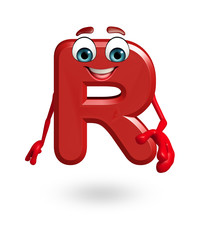 Cartoon Character of alphabet R