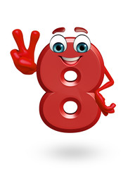 cartoon character of eight digit