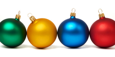 Colorful Christmas balls isolated