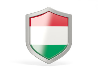 Shield icon with flag of hungary