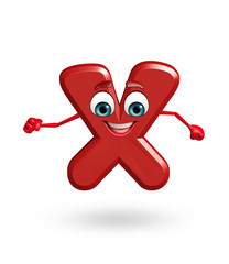 Cartoon Character of alphabet X