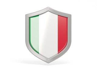 Shield icon with flag of italy