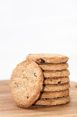 Integral biscuits on the wooden board