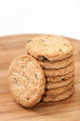 Integral biscuits on the wooden board