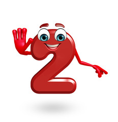 cartoon character of two digit with