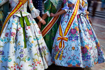 Unknown falleras dress from Valencia Fallas fest