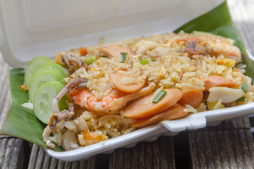 fried rice with shimp