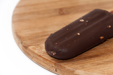 Chocolate ice cream and hazelnut