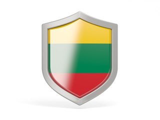 Shield icon with flag of lithuania
