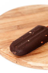 Chocolate ice cream and hazelnut