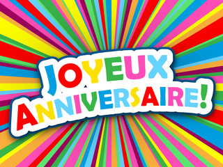 Carte JOYEUX ANNIVERSAIRE