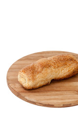 Pizza pastry stuffed with cheese and ham