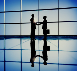 Businessmen Handshaking Contract Corporate Business Concept
