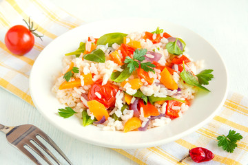rice and vegetables