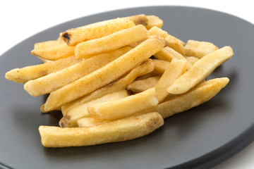 french fries on white background